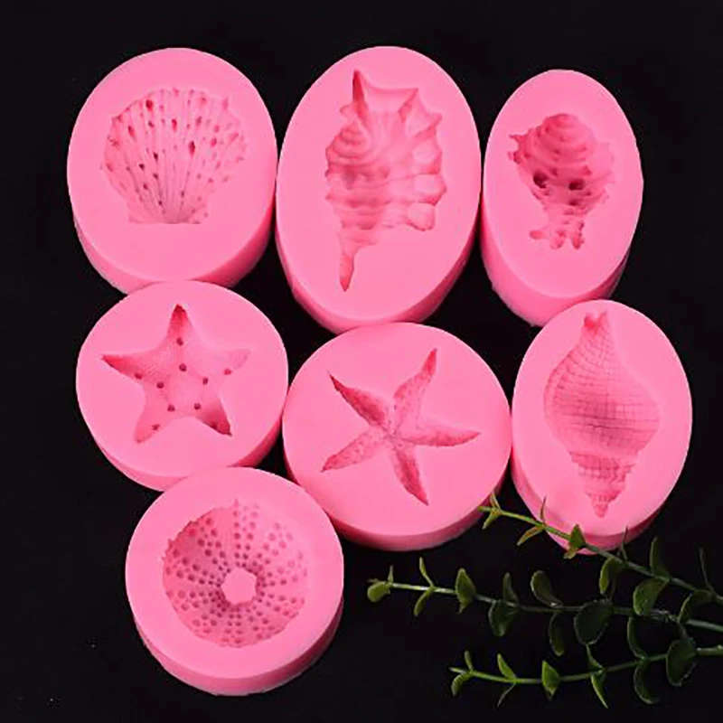 1 Pc DIY Sea Shell Conch Cake Silicone Molds Fondant Cake Decorating Tools Moulds