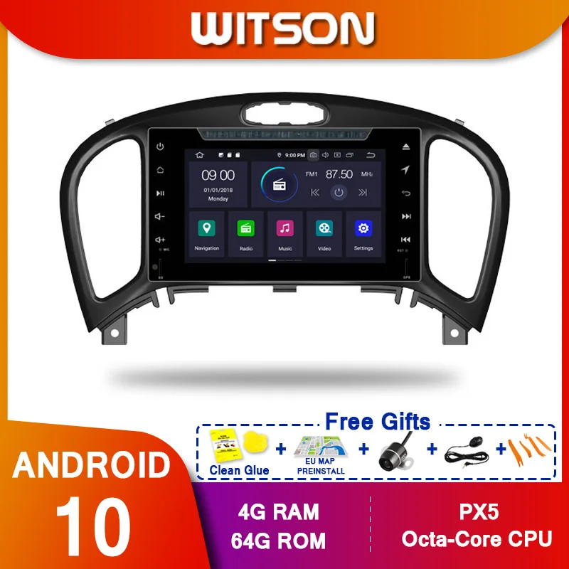 

WITSON! Android 10 Восьмиядерный (Восьмиядерный) PX5 автомобильный DVD-плеер для NISSAN JUKE 2012-2017 IPS GPS радио