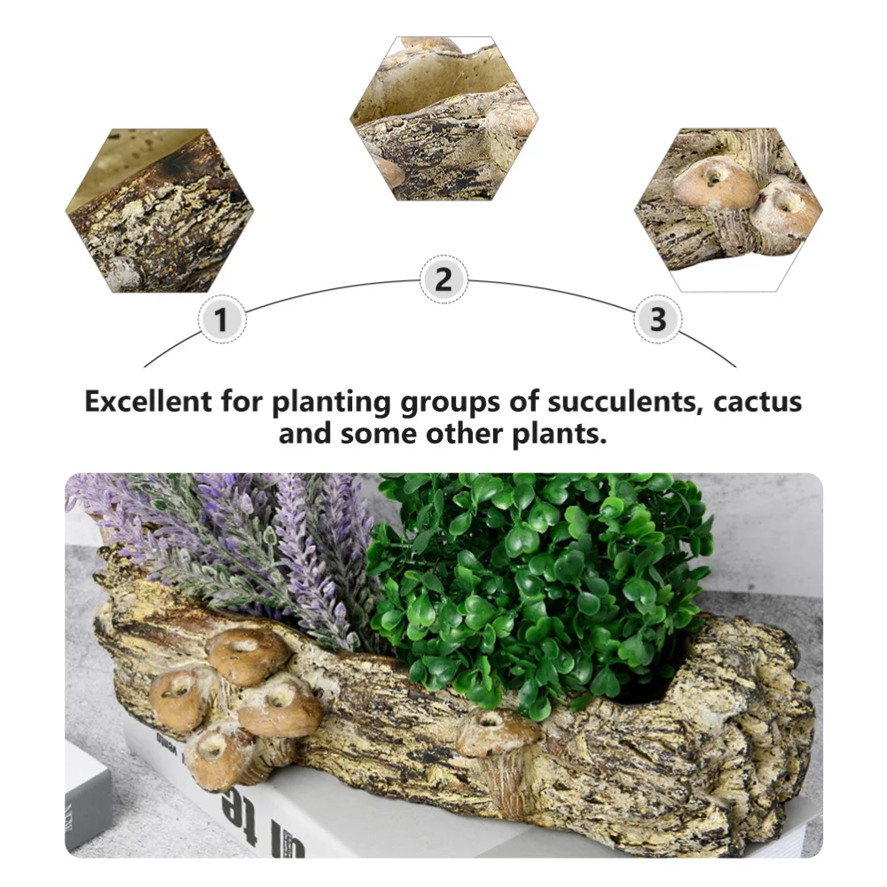 

1pc European Style Cement Flowerpot Cement Succulent Planter (Light Brown)