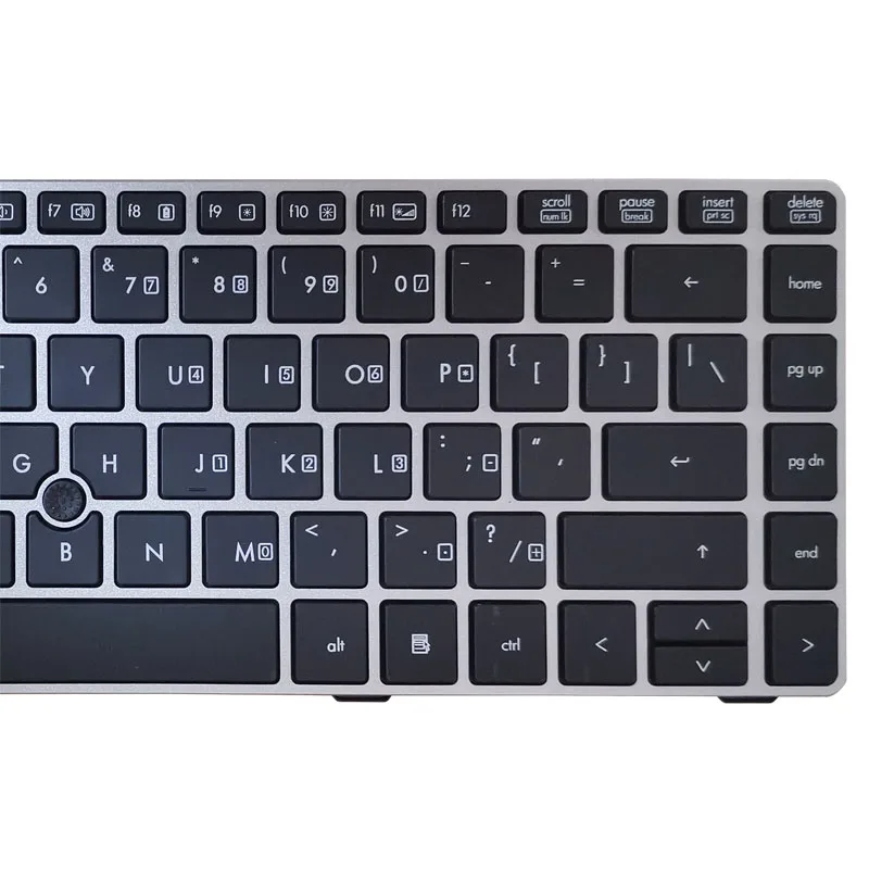 Клавиатура для ноутбука HP EliteBook 8470B 8470P 8470 8460 8460p 8460w ProBook 6460 6460b 6470 с серебристой