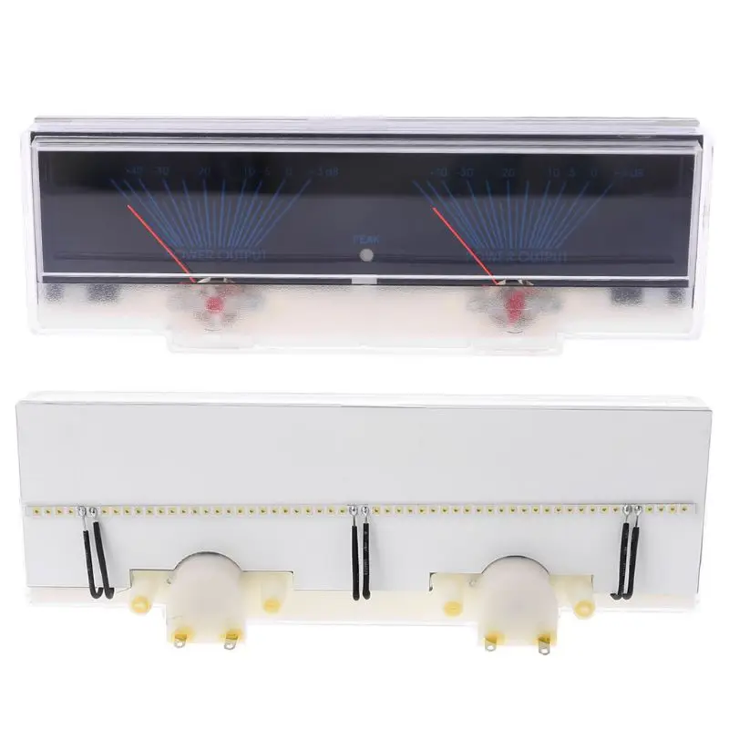 VU метр аудио Мощность панель усилителя Двойной Аналоговый Уровень дБ с