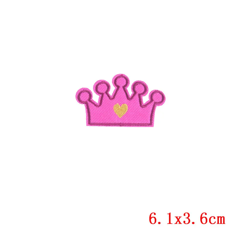Нашивки с утюгом мультяшная Милая корона Пришивные наклейки ткань сделай сам для