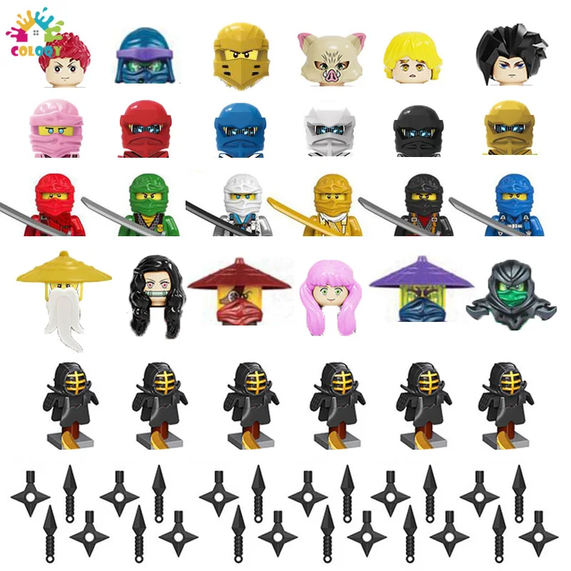 

Disney Blocks Doll Figures Building Blocks Japan Kai Jay Cole Sensei Master Mini Bricks Assemble DIY Toys For Kids Boys Gifts
