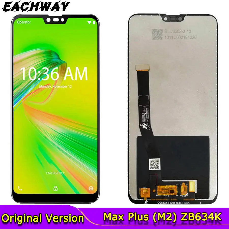 ЖК-дисплей 6 26 дюйма для ASUS Zenfone Max Shot / Plus (M2) ZB634KL дисплей с сенсорным экраном и