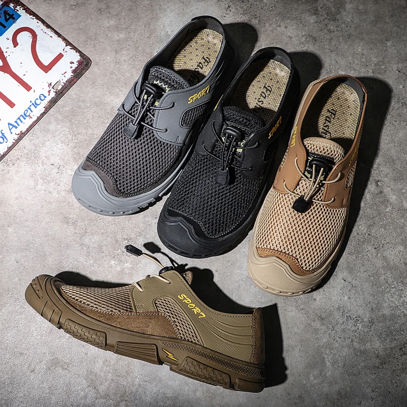 

2021 New Summer Mesh Shoes Men Sneakers Plus Size Lightweight Breathable Walking Footwear New Comfortable Casual Men's Shoes