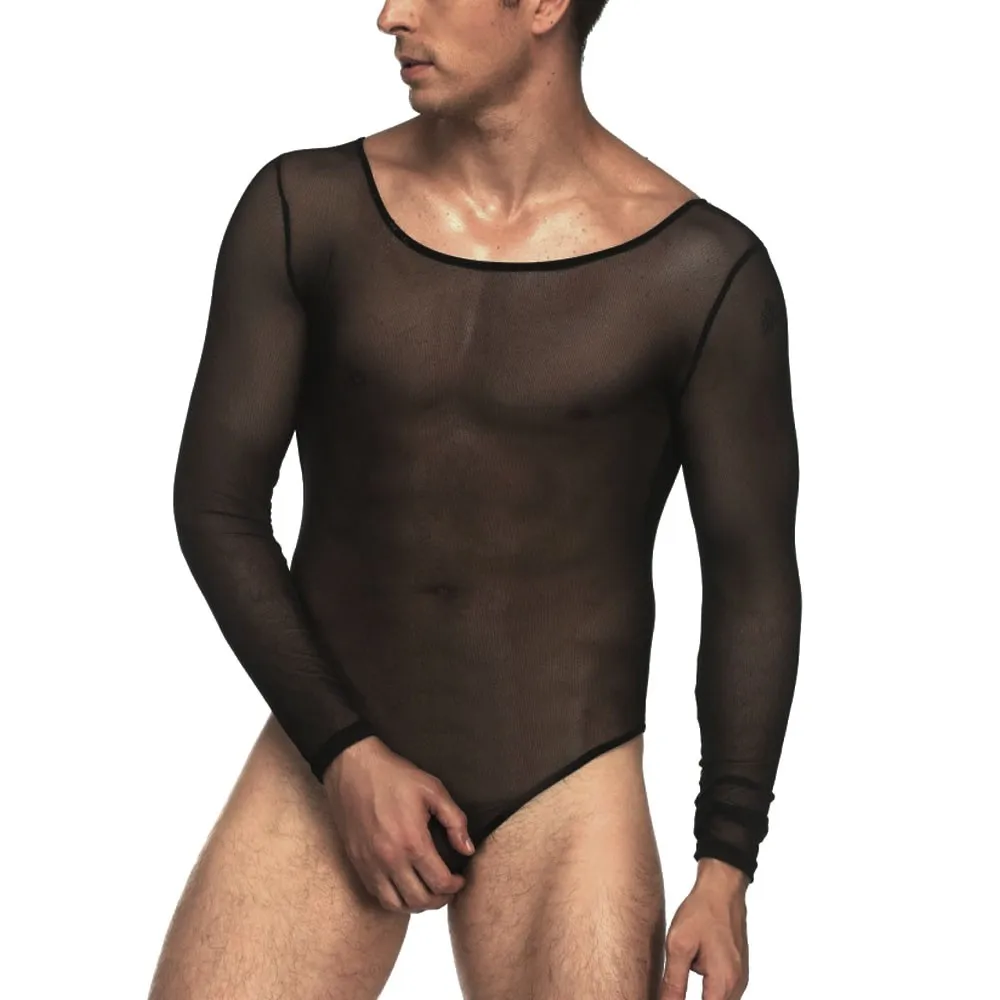 Сетчатое прозрачное Sissy сексуальное боди женское белье Регулируемый мужской