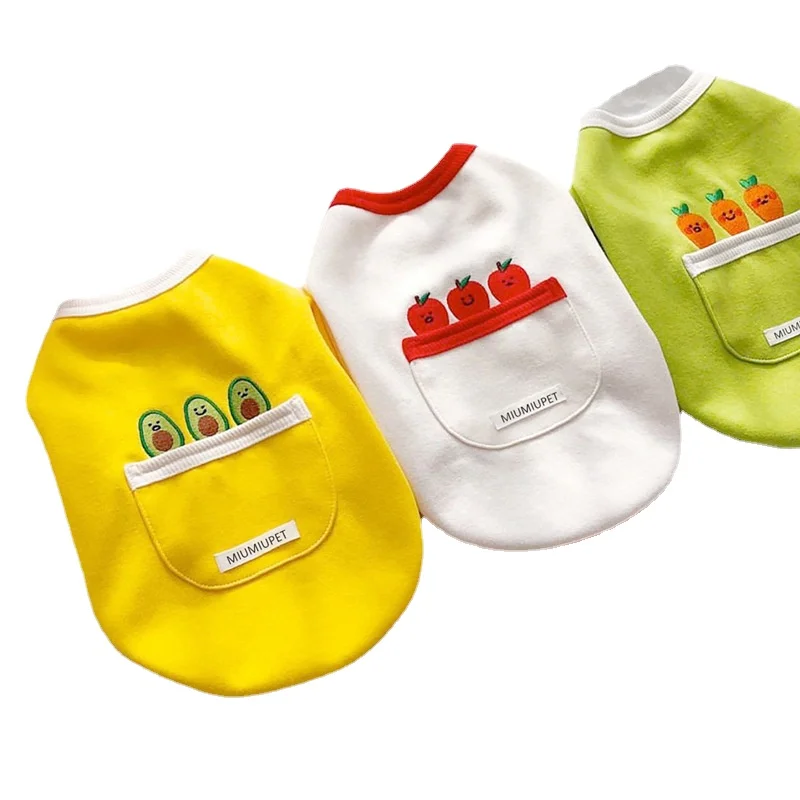 

New Style Pet Buckle Sweater Teddy Warm Clothes Yellow Puppy Clothes Fashion Carrot Pet Dog Products