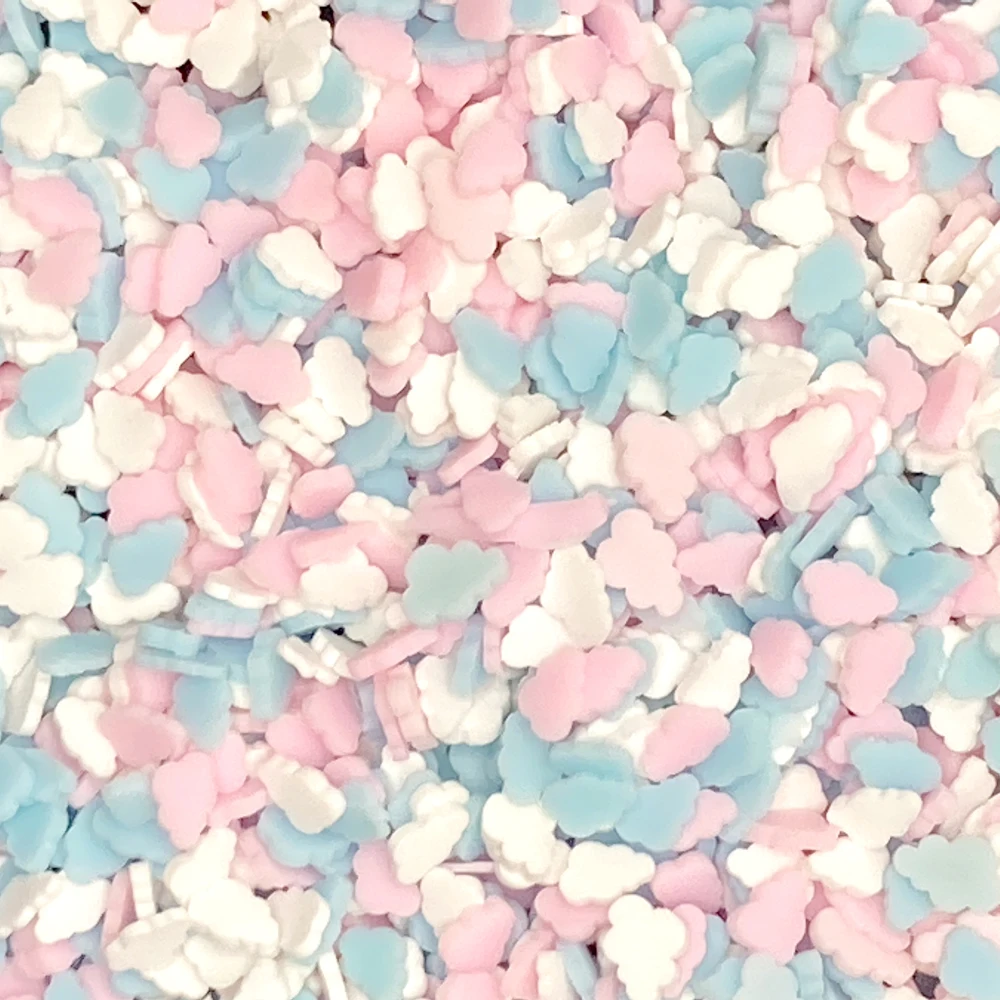 50g Blue Earth Cloud Slice Polymer Clay Colorful Sprinkles For Crafts DIY Nail Art Decoration Slime Filling Accessories - купить по