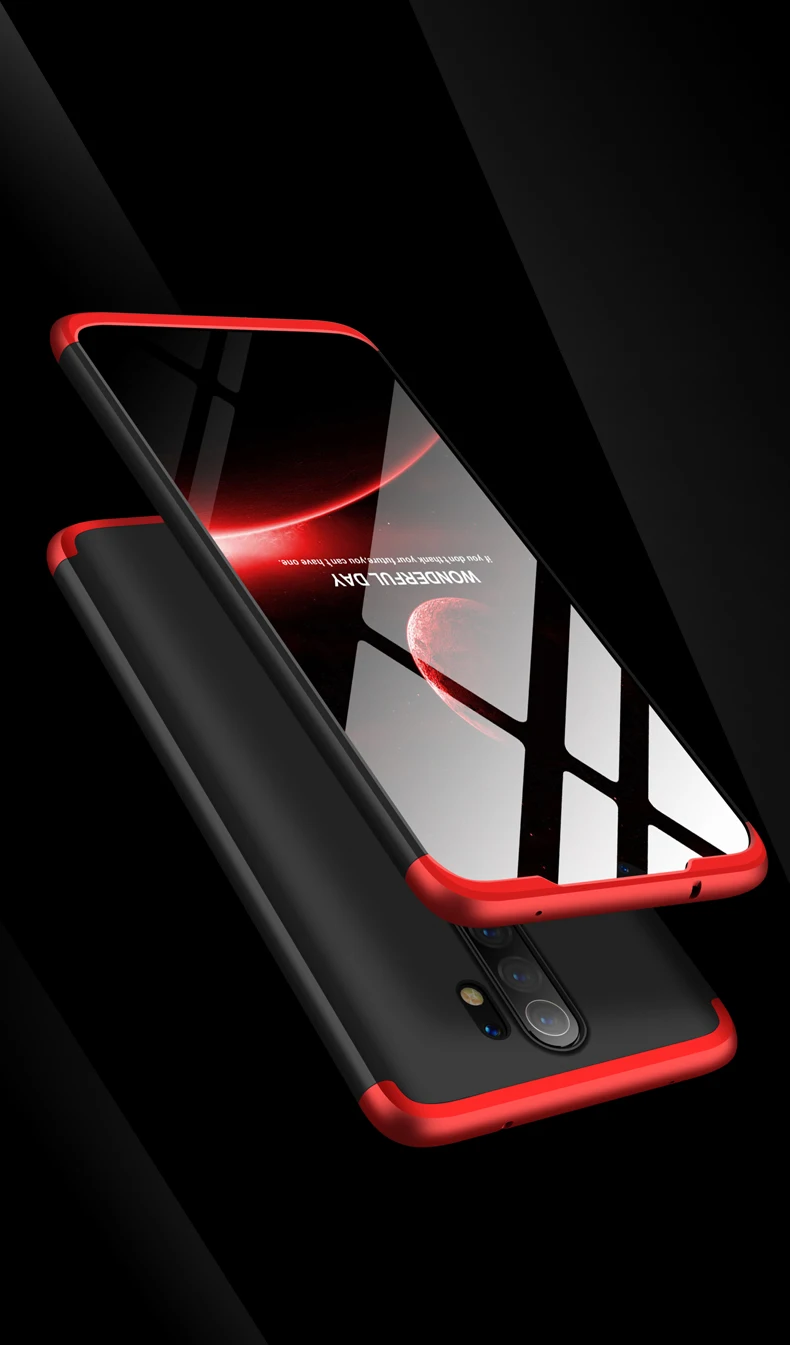 3-в-1 чехол для Xiaomi redmi note 8 Pro Чехол Крышка защитное кольцо магнетизм кронштейн анти-столкновения в виде ракушки для redmi note 8 Coque