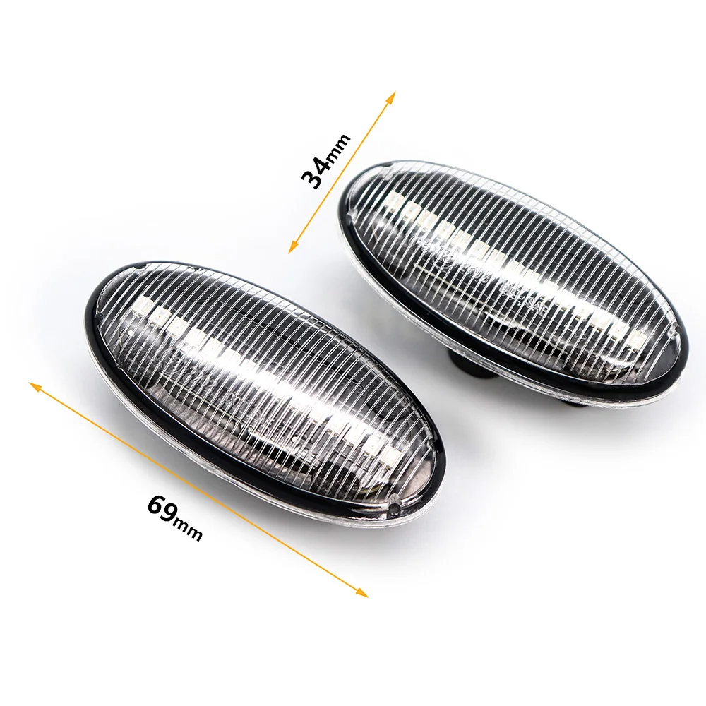 Пара Светодиодный Боковой габаритный указатель поворота светодиодные боковые