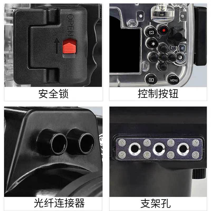 Для Canon G1X III Powershot Seafrogs 40 м/130 футов подводный водонепроницаемый корпус камеры