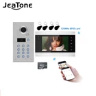 Видеодомофон Jeatone, 7 дюймов, Wi-Fi, Tuya, домофон, запись дверного звонка 960P, поддержка удаленной разблокировки iOSAndroid