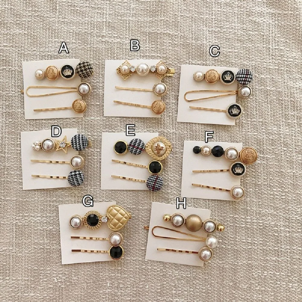 3 шт./компл. модные подражание жемчужина заколки для волос женщин аксессуары