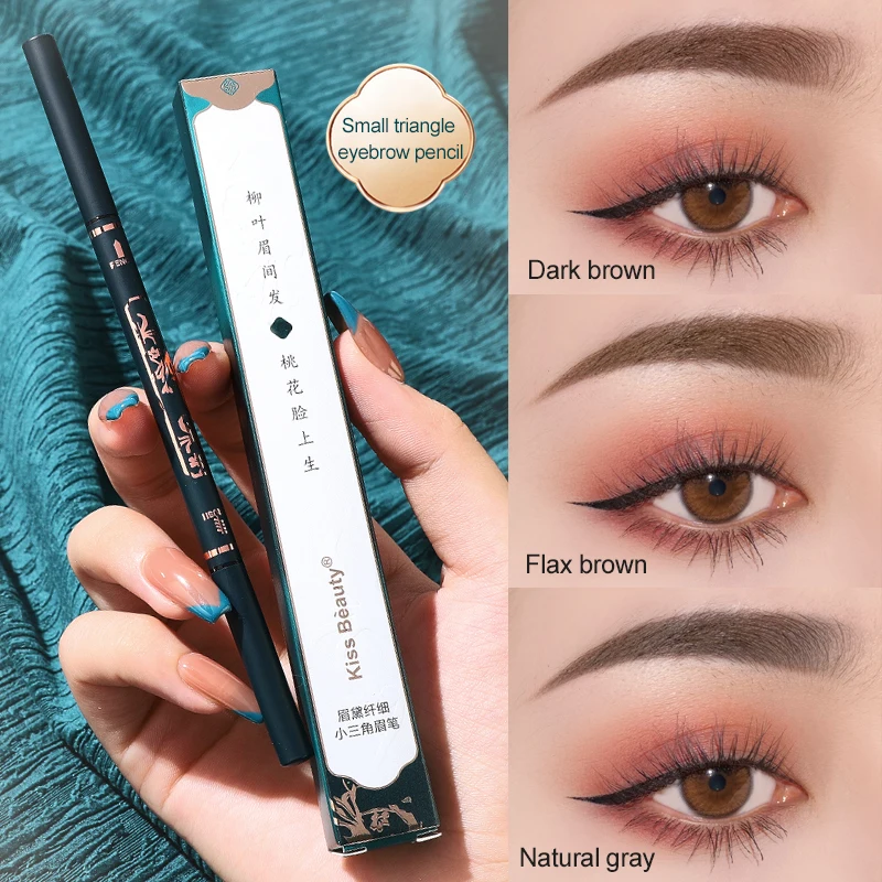 

Kiss Beauty 3 Colors Natural Extremely Fine Eyebrow Pencil Natural Long-lasting Waterproof And Sweat-proof Eyebrow Pen Makeup
