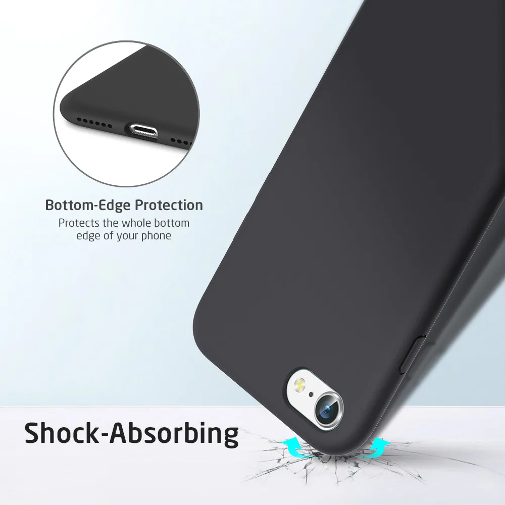 liquid silicone soft case for iphone se 2020 se 2 se2 se2020 iphonese matte slim tpu phone cover for iphone se 2020 case coque free global shipping