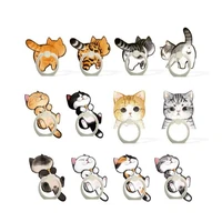 cute phone ring holder stand cat kitty mobile phone stand holder 360 rotation finger ring grip mount for smartphones tablets