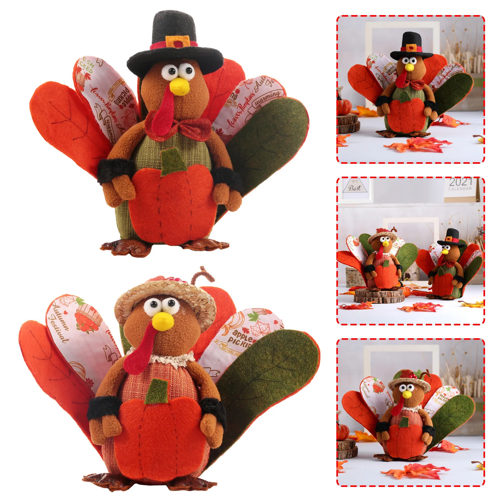 

Festive Pumpkin Turkey Figurine Decoration Thanksgiving Decoration Thanksgiving Decorations Winter Home Decoration