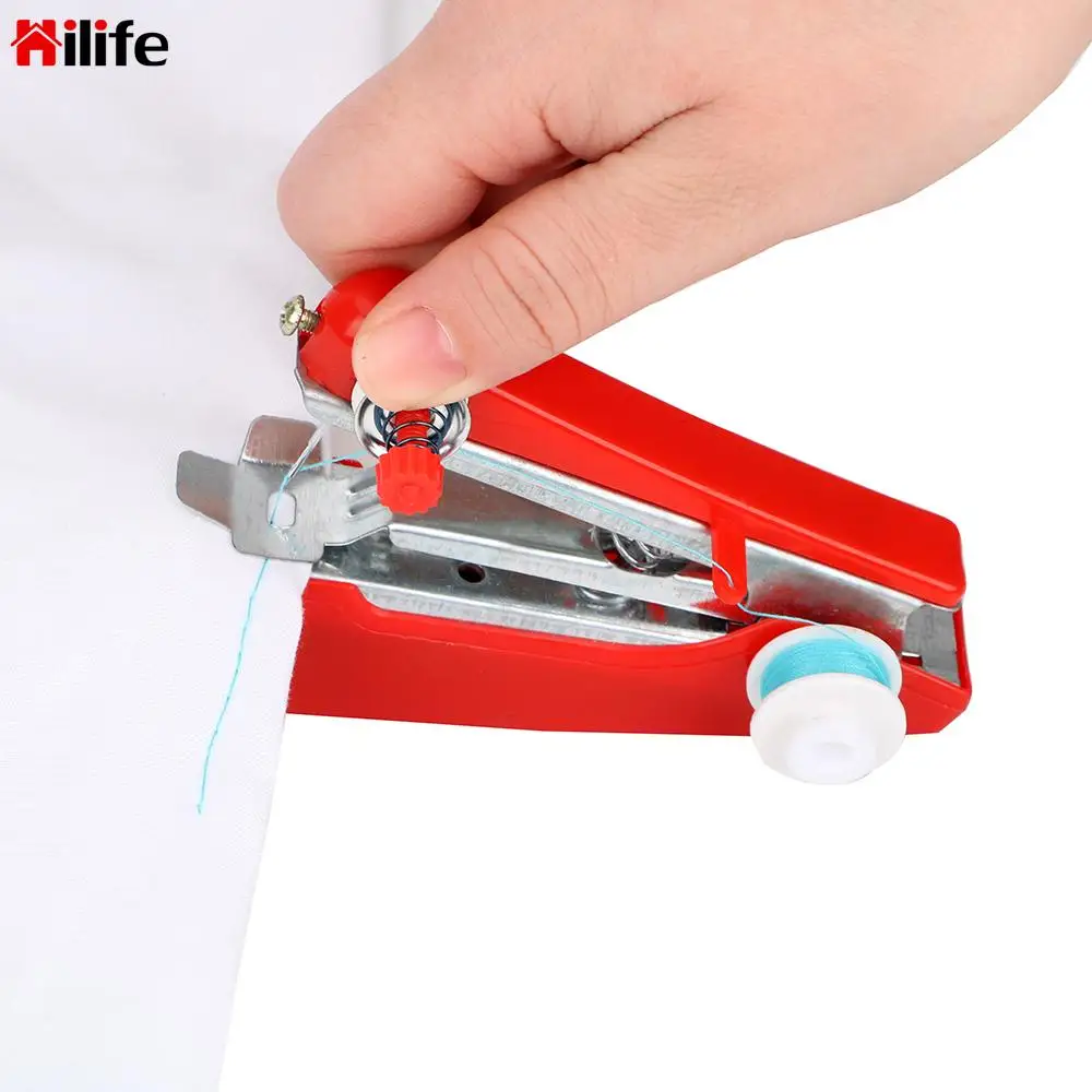 Портативная мини-швейная машинка случайного цвета ручная работа для дома