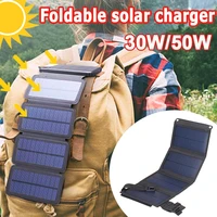 foldable outdoor travel portable solar charger for phone battery hiking camping usb 5v solar panel emergency portable power cell