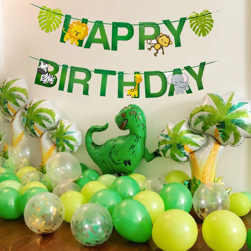 Вечерние воздушные шары динозавра вечерние украшения на день рождения детский