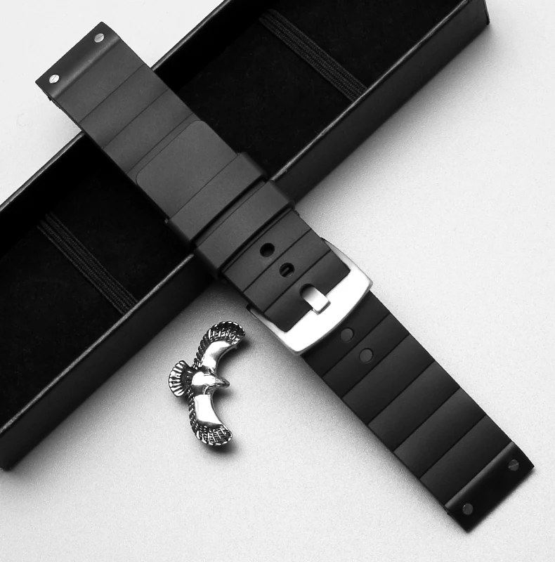 Силиконовый ремешок для часов для Cartier Santos W20121U2 ремешок 23 мм для мужских часов
