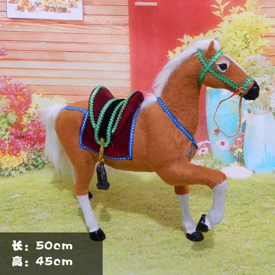 Simulated animal horse model pony furnishings Children's toy desktop white doll Ornament | Дом и сад