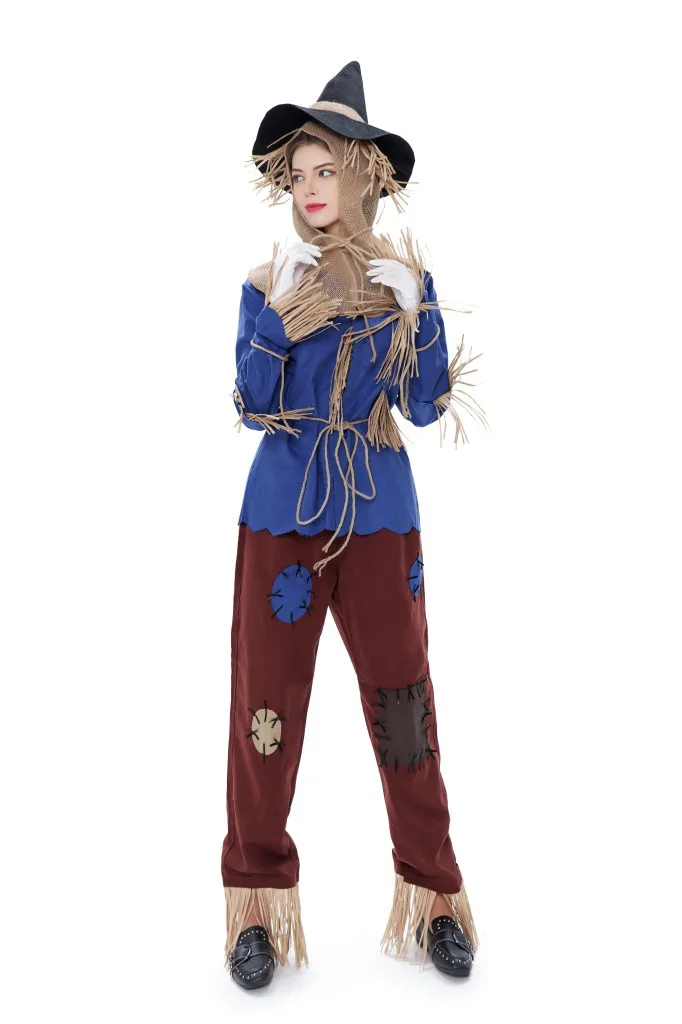 

Halloween New Stage Show Performs Adult Couples Scarecrow Cosplay Costumes
