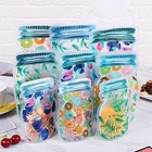 Многоразовые мешки для бутылок Mason 10 шт., мешки для орехов, конфет, печенья, герметичный пакет для хранения свежих продуктов, герметичный кухонный Органайзер на молнии для закусок