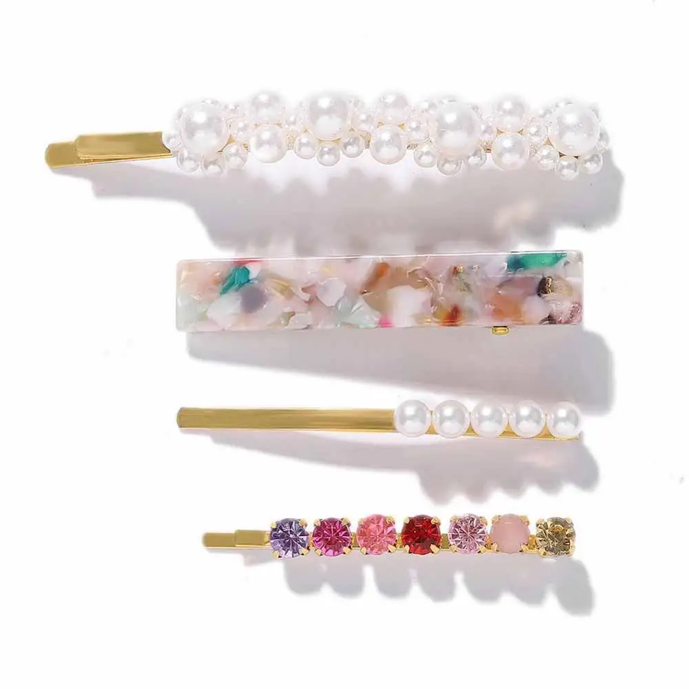 Best lady Trendy Hair Pins Sets For Women Wedding Korean Simulated Pearls Girls Party Bohemian Headwear Gifts Hair Accessories - Цвет: 19