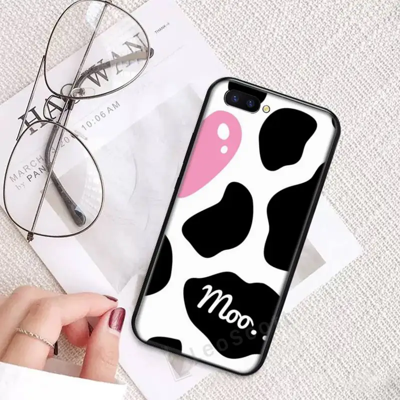 

Cow Print Black White Phone Case For OPPO R9 R11 R15 R17 RENO Realme S PLUS Normal 2z 3 5 C2 pro