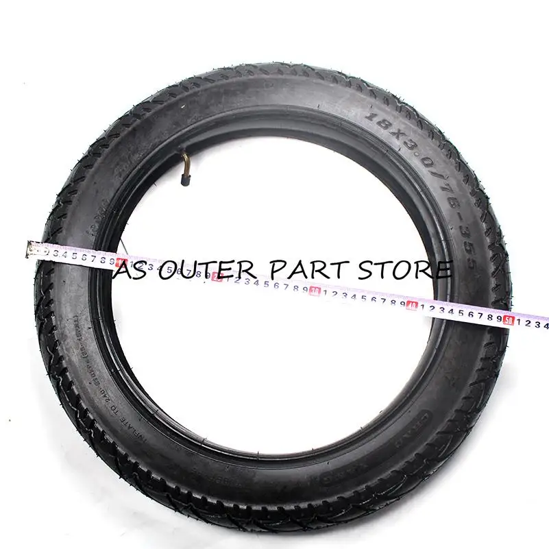 18*3.0 Outer Tyre Inner Tube 18x3.0 Off-road Tire 76-355 for 18 Inch Electric Vehicle Tricycle Wheel | Спорт и развлечения