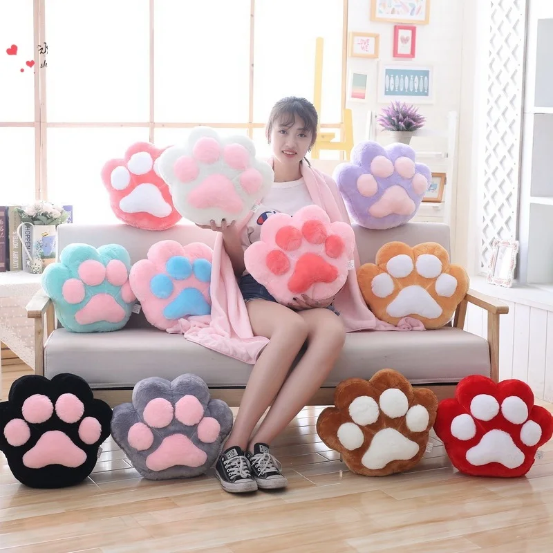 Candice guo! Милые плюшевые игрушки милая обувь с принтом кошачий коготь котенок