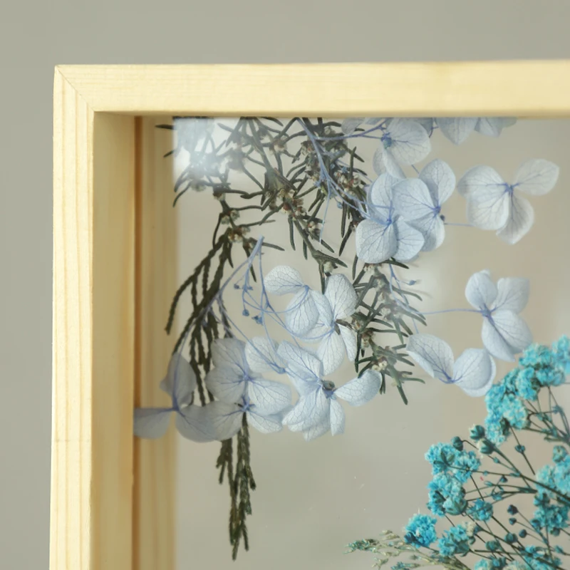 Деревянная прозрачная фоторамка из оргстекла деревянная цветная домашний декор