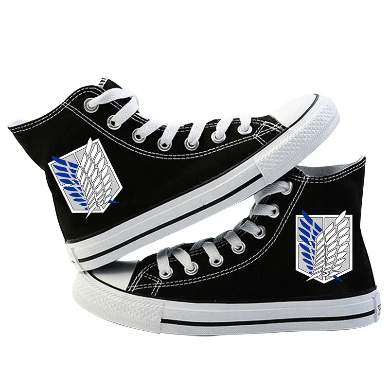 

Anime Attack on Titan Cosplay High-tops Canvas Shoes Shingeki No Kyojin Shoes for Girls Boys Sports Shoes Japanese School Shoes