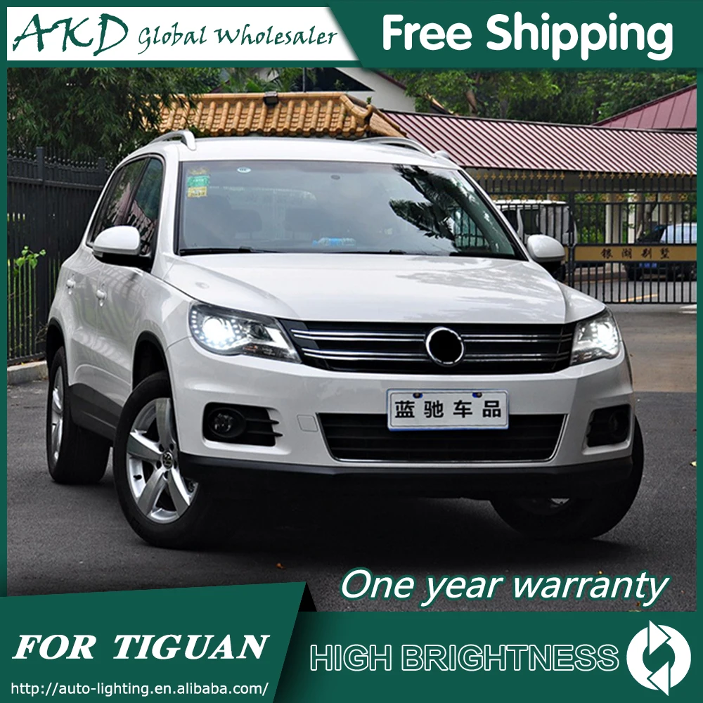 AKD автомобильный Стайлинг для VW Tiguan фары 2009 2012 СВЕТОДИОДНЫЙ DRL биксеноновый