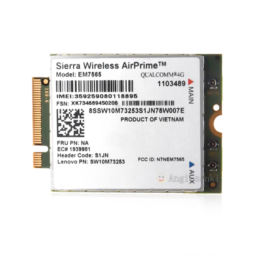 Sierra Wireless EM7565 LTE CAT-12 M.2 4G Moudule 4G    Thinkpad carbon X1 6- 