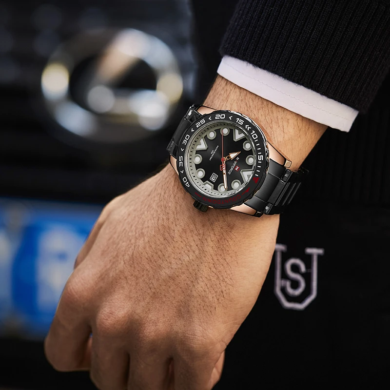 Часы NAVIFORCE мужские армейские спортивные водонепроницаемые кварцевые