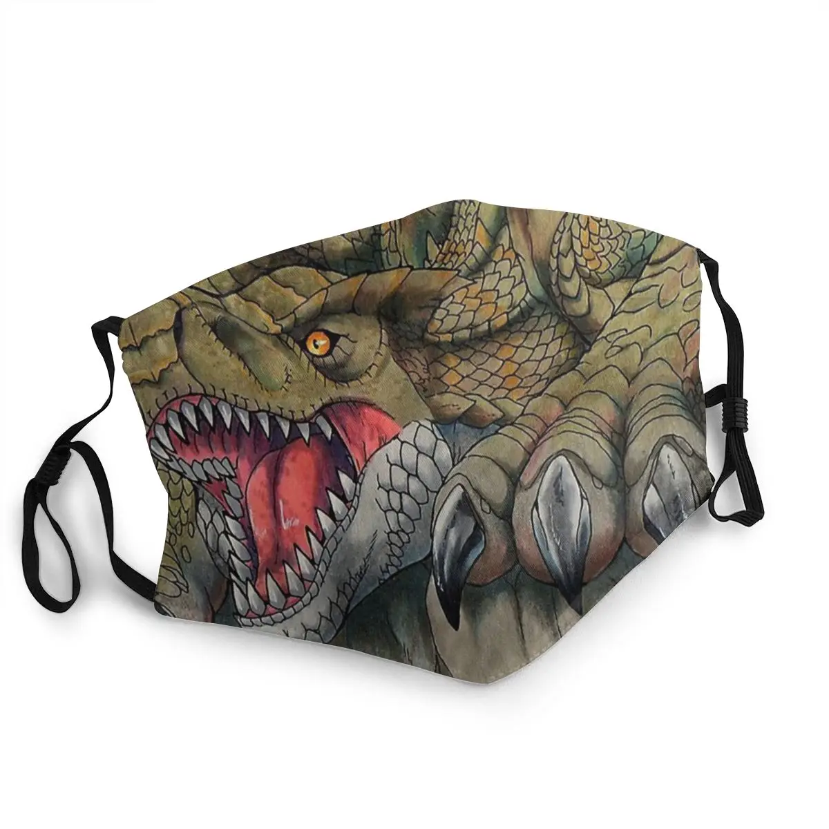 Monster Hunter Felyne Palico Game Mascarillas Lavables Brute Tigrex маска для лица модная Пылезащитная