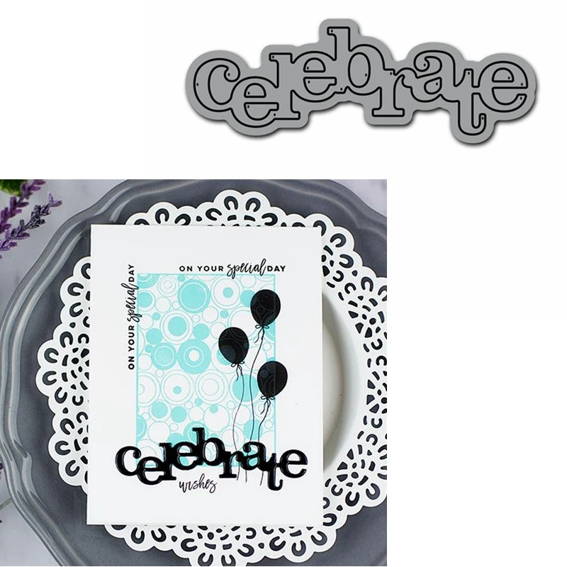 Celebrate Word Die Cuts For Card Making dies scrapbooking metal cutting new 2019 | Дом и сад