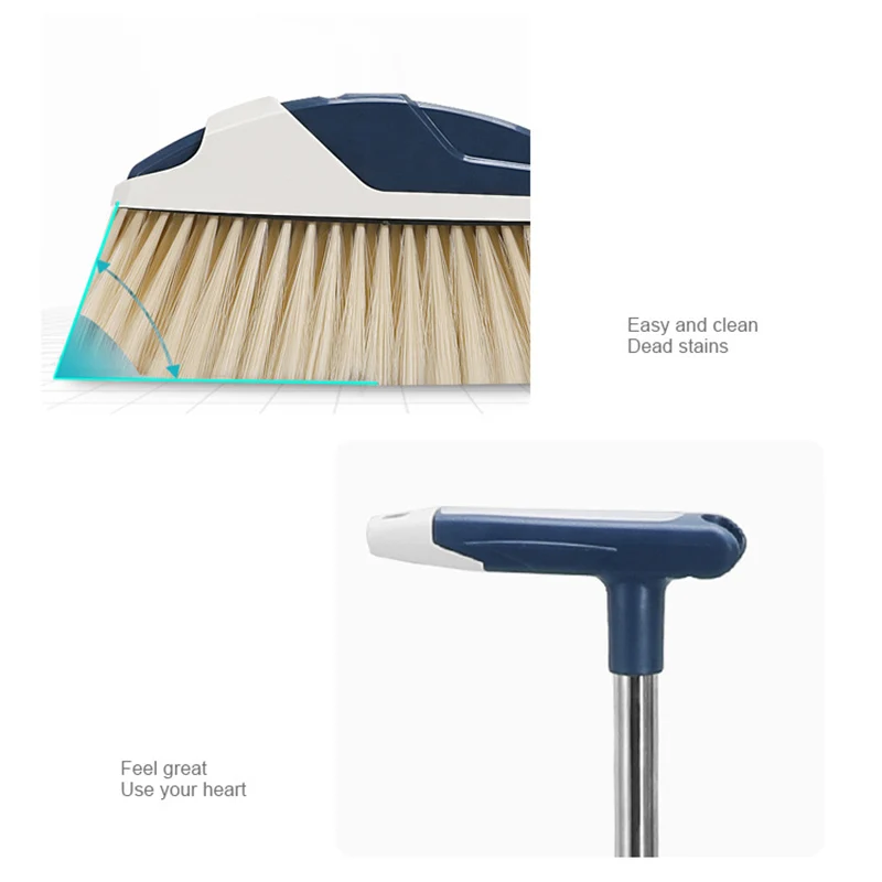 Метла и совок набор 3 шт Захваты Набор для подметания с пылеуловителем пол ракель