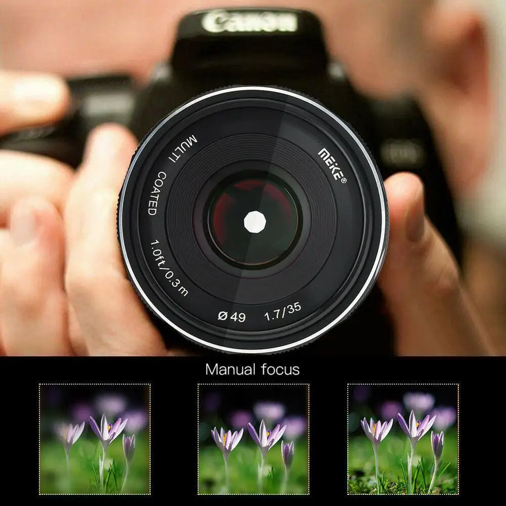 

Meike Camera Lens MK-35mm F1.7 Large Aperture Manual Focus Lens for Sony Fuji Canon Nikon1 V1/V2/V3/S1/S2/J1/J2/J3/J4/J5 Camera