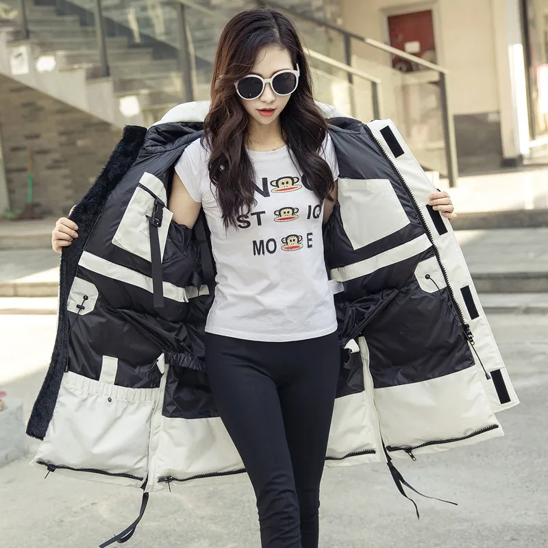 Корейская версия нового пуховика 2019 толстый большой размер для мужчин и женщин