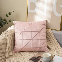 inyahome decorative velvet throw pillows for couch sofa bed beige pink green red blue square cushion covers with zipper closure