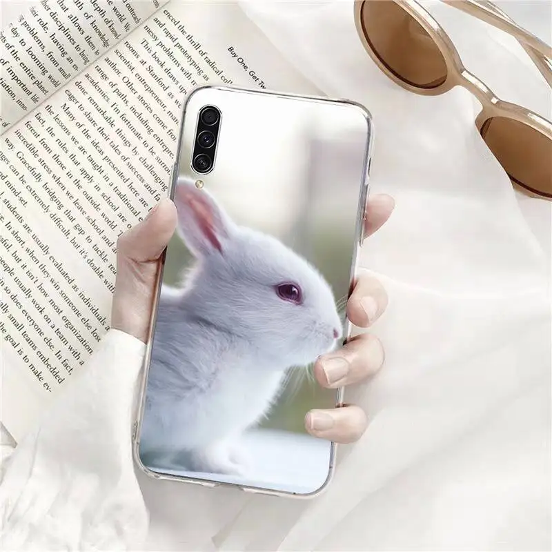 

Cute rabbit Phone Case Transparent for Samsung A71 S9 10 20 HUAWEI p30 40 honor 10i 8x xiaomi note 8 Pro 10t 11