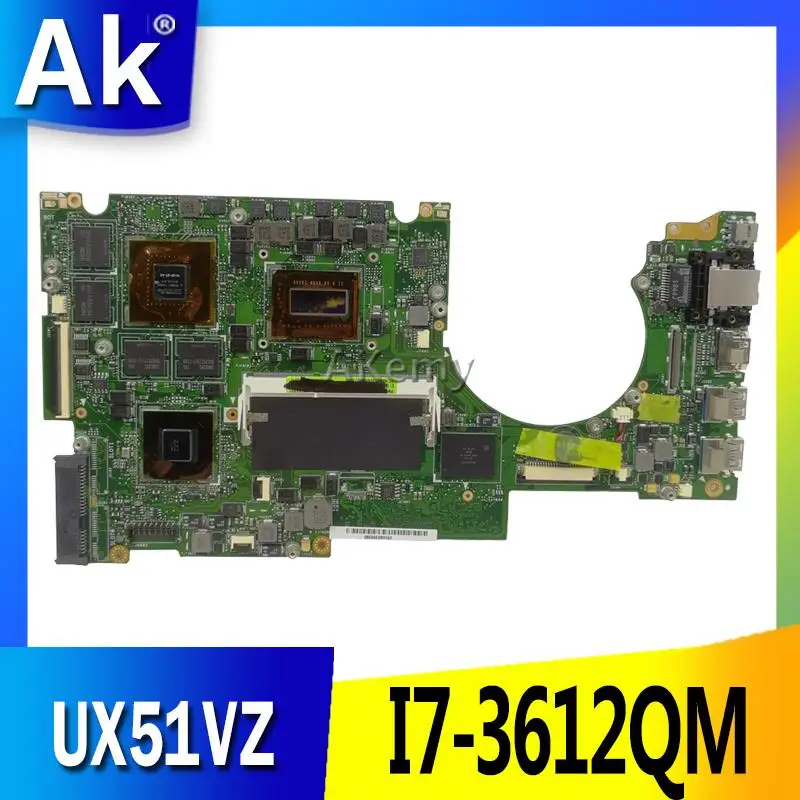 

AK UX51VZ материнская плата для ноутбука ASUS UX51VZ UX51VZA U500VZ U500V U500 тестовая оригинальная материнская плата I7-3612QM SSD 120G