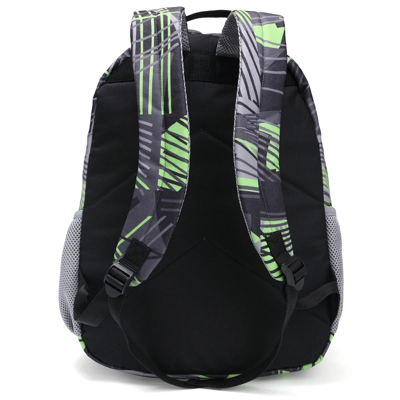 Geometric Prints School Bag for Boys Nylon Men Rucksack Multifunctional Travel Backpack Sports Bag Bookbag School Teen 17.7''