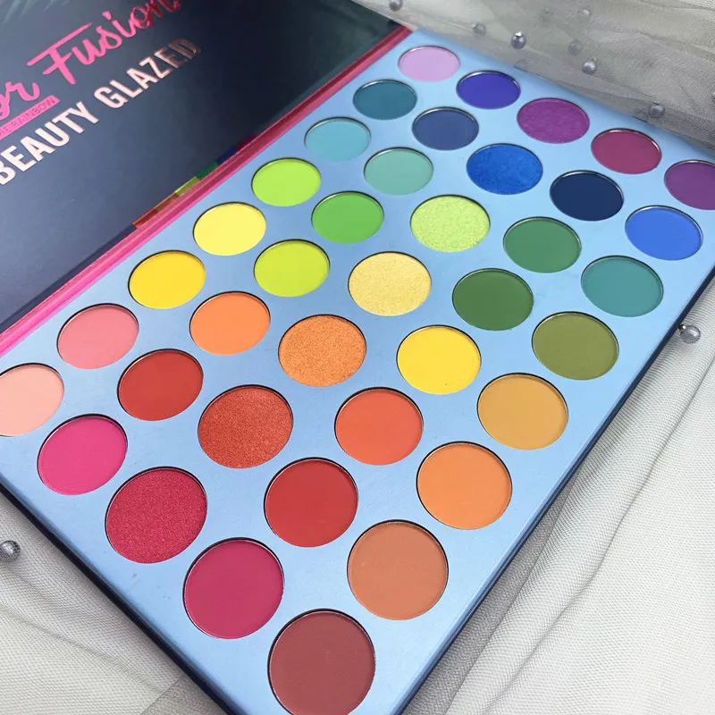 Палетка теней Beauty Glazed для макияжа глаз тени век радужного цвета 35 оттенков