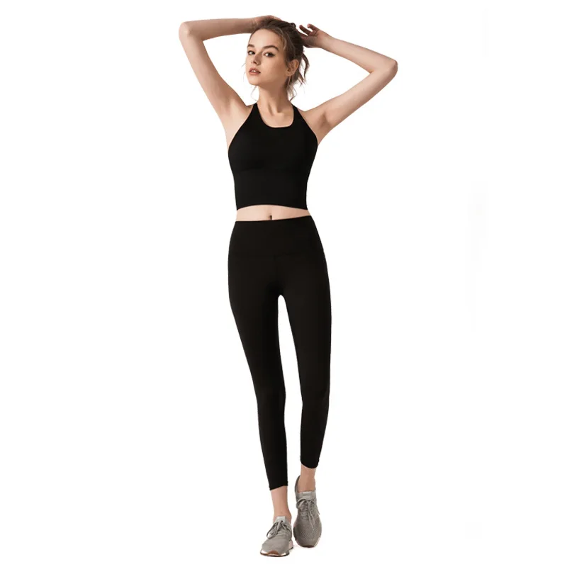 

Sexy Yoga Clothes Women's Summer Sexy High Waist Hip Raise Slimming Fitness Pants Running Thin Sports Suit