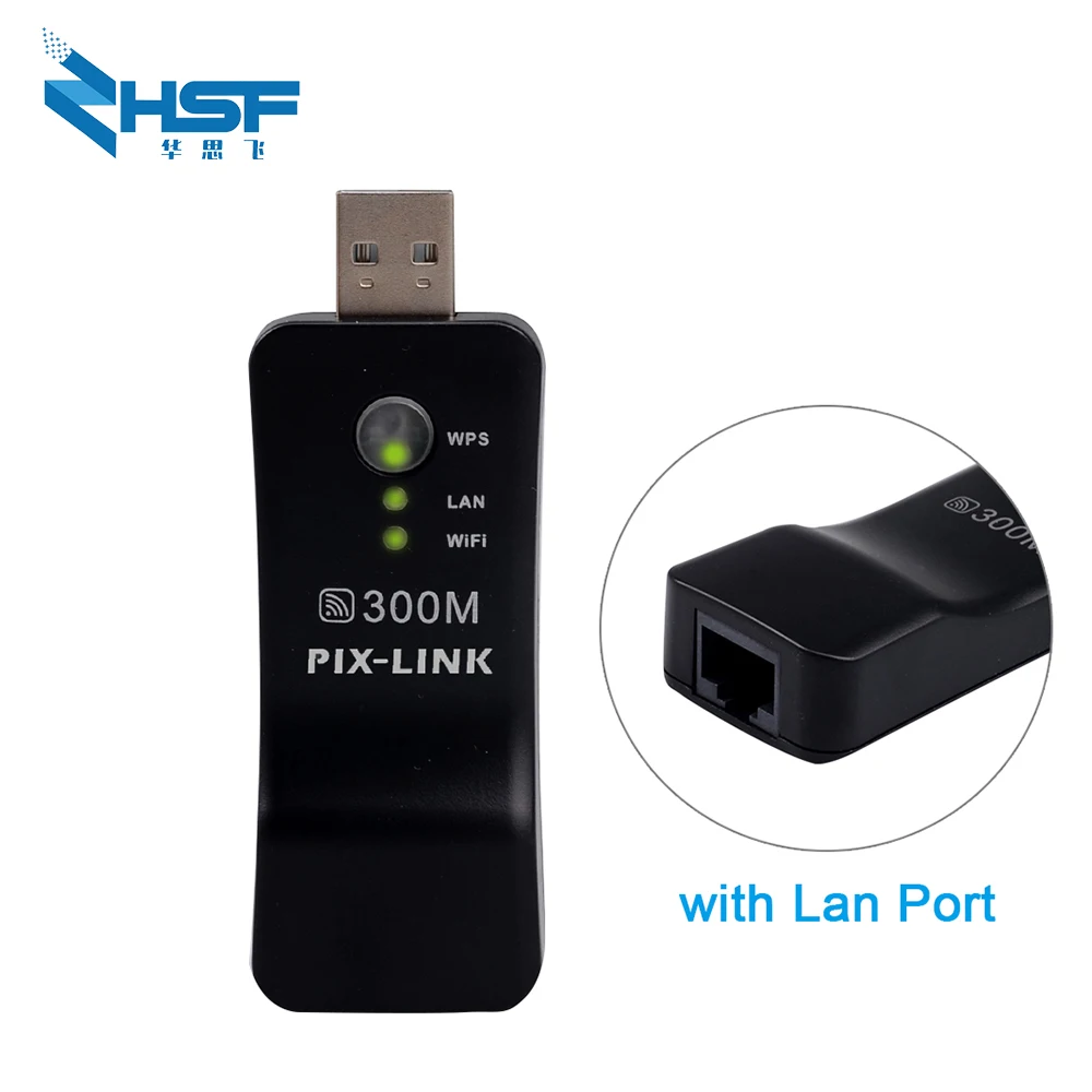300Mpbs USB портативный беспроводной WiFi Смарт ТВ сетевой адаптер Универсальный HDTV RJ45