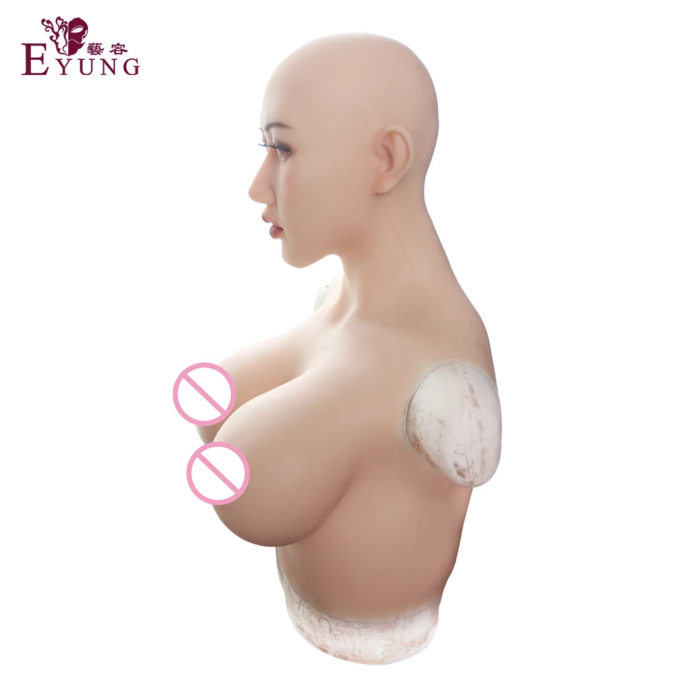 Eyung E Cup Реалистичная силиконовая форма груди поддельные лицо ангела для Crossdressers